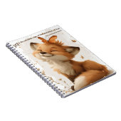 Whimsical Fox Joyful Notebook - Positive Vibes Notizblock (Rechte Seite)