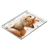 Whimsical Fox Joyful Notebook - Positive Vibes Notizblock (Linke Seite)
