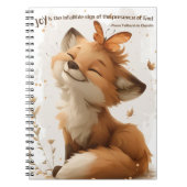 Whimsical Fox Joyful Notebook - Positive Vibes Notizblock (Vorderseite)