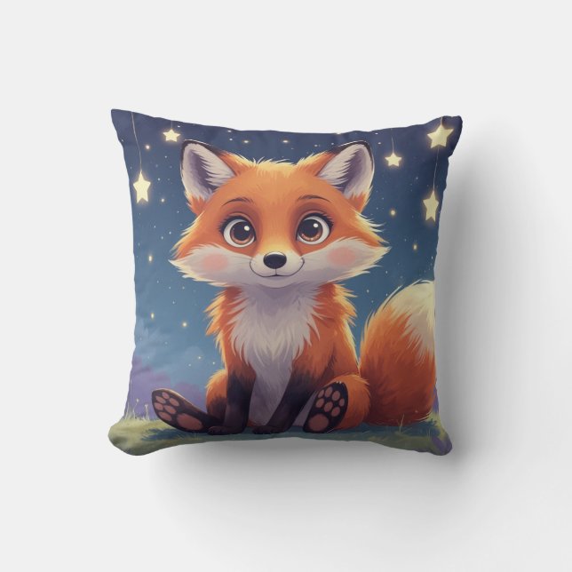 Whimsical Fox Kissen (Vorderseite)