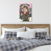 Whimsical Fox Mad Hatter Alice im Wunderland Art Leinwanddruck (Insitu (Schlafzimmer))