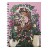 Whimsical Fox Mad Hatter Alice im Wunderland Art Notizblock (Vorderseite)
