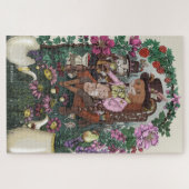 Whimsical Fox Mad Hatter Alice im Wunderland Art Puzzle (Horizontal)