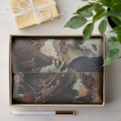 Whimsical Fox Musical Maestro Decoupage Seidenpapier (Geschenk)