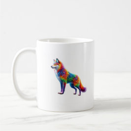 Whimsical Fox of Radiant Hues Kaffeetasse