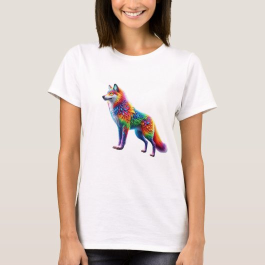 Whimsical Fox of Radiant Hues T-Shirt (Vorderseite)