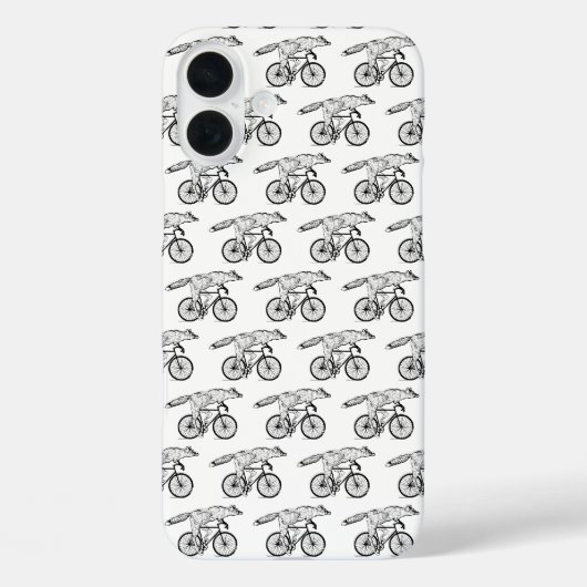 Whimsical Fox on Bicycle Art Print Case-Mate iPhone Hülle (Rückseite)