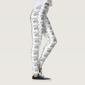 Whimsical Fox on Bicycle Art Print Leggings (Rechts)
