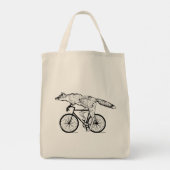 Whimsical Fox on Bicycle Art Print Tragetasche (Rückseite)