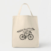 Whimsical Fox on Bicycle Art Print Tragetasche (Vorne)