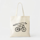 Whimsical Fox on Bicycle Art Print Tragetasche (Vorne)