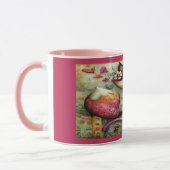 Whimsical Fox on Bicycle Floral Magic Mug Tasse (Links)