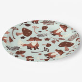 Whimsical Fox Pappteller (Schrägansicht)