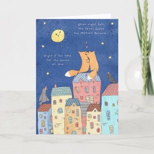 Whimsical Fox Partner in der Liebe Feiertagskarte