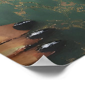 Whimsical Fox Reading Book Art Print Poster (Ecke)