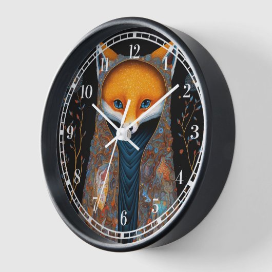 Whimsical Fox Woodland Fantasy Art Clock Uhr (Winkel)