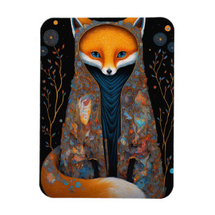 Whimsical Fox Woodland Fantasy Art Magnet