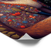 Whimsical Fox Woodland Fantasy Art Poster (Ecke)