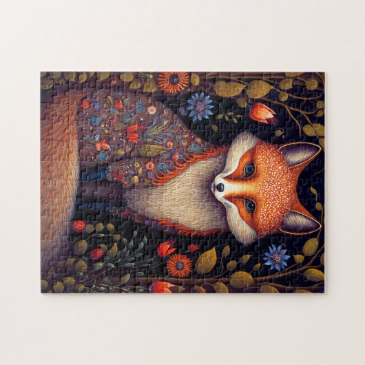 Whimsical Fox Woodland Fantasy Art Puzzle (Horizontal)