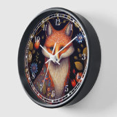Whimsical Fox Woodland Fantasy Art Uhr (Winkel)