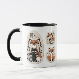 Whimsical Foxes - "Meh Growth" Niedlich & spieleri Tasse