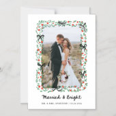 Whimsical Frame and Bow | Photo Married and Bright Magneteinladung (Vorderseite)