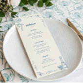 Whimsical Französisch Spaß Engagement Party oder H Menükarte