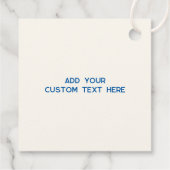 Whimsical French Blue Botanical Crest Wedding Geschenkanhänger (Rückseite)