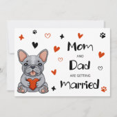 Whimsical French Bulldog Wedding Save the Date (Vorderseite)