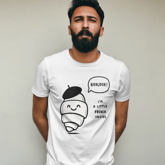 Whimsical French Croissant T-Shirt
