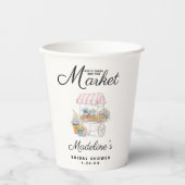 Whimsical Fresh-auf-dem-Markt-Junggesellinnenabsch Pappbecher (Vorderseite)