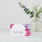 WHIMSICAL FRESH BUSINESS CARD :: erleuchtete 2 Visitenkarte (Stehend Vorderseite)