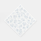 Whimsical Fresh off Market Blue Brautparty Serviette (Ecke)