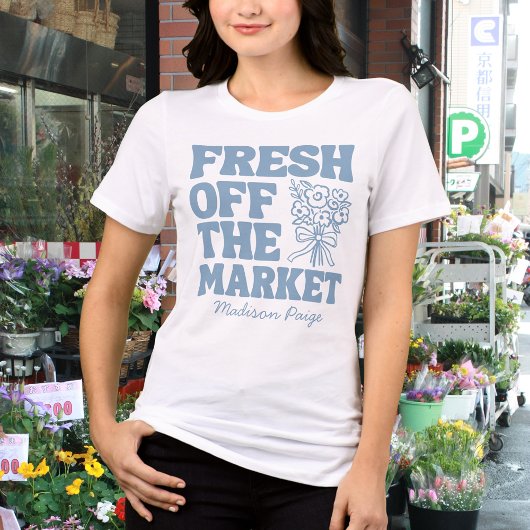 Whimsical Fresh off Market Blue Brautparty Tri-Blend Shirt