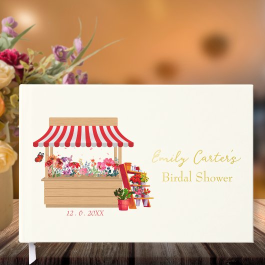 Whimsical Fresh off Market Brautparty Gästebuch