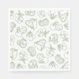Whimsical Fresh off Market Green Brautparty Serviette