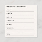 Whimsical Fresh-Off-The-Market-Brautabschiedsparty Begleitkarte (Rückseite)