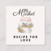 Whimsical Fresh-Off-The-Market-Brautabschiedsparty Begleitkarte (Vorderseite)