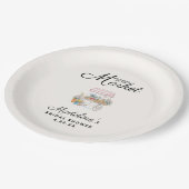 Whimsical Fresh-Off-The-Market-Brautabschiedsparty Pappteller (Schrägansicht)