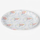 Whimsical Fresh Off The Market Brautparty Pappteller (Schrägansicht)