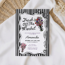Whimsical Fresh Off The Market Bridal Shower  Einladung