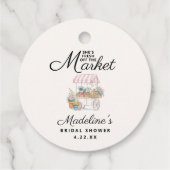 Whimsical Fresh vom Markt Brautdusche Geschenkanhänger (Rückseite)