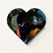 "Whimsical Friendship - Heart Shaped Notebook" Notizblock (Rückseite)