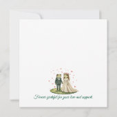 Whimsical Frog Couple Wedding Thank You Card Dankeskarte (Rückseite)
