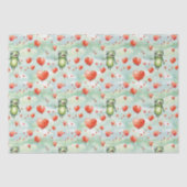 Whimsical Frog Menge Herzblasen Seidenpapier (Vorderseite)