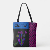 Whimsical Frog n' Mushrooms "Chillin" Tasche (Rückseite)