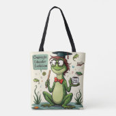 Whimsical Frog Teacher Wird Overnight Educator Tasche (Rückseite)