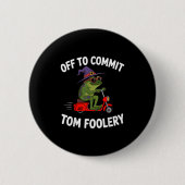 Whimsical Frog Wizard ab, um Tom zum Narren zu bri Button (Vorderseite)