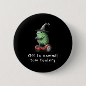 Whimsical Frog Wizard ab, um Tom zum Narren zu bri Button (Vorderseite)