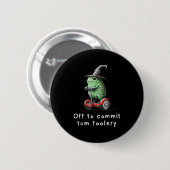 Whimsical Frog Wizard ab, um Tom zum Narren zu bri Button (Vorne & Hinten)